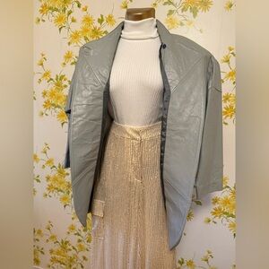 Vintage 80’s Rafaell Los Angeles Women vintage gray Leather Jacket size S